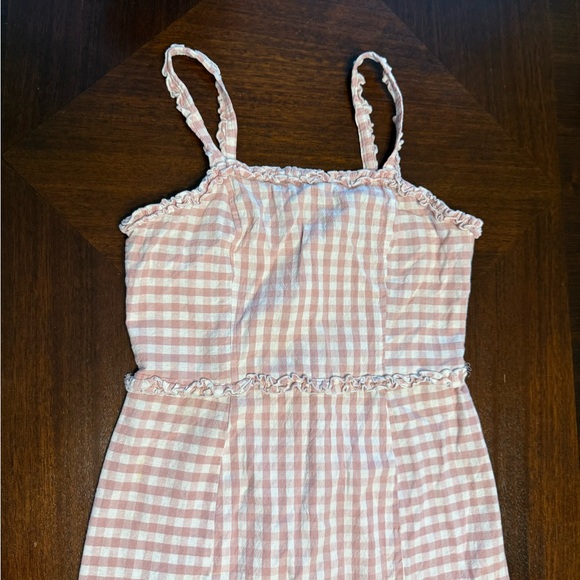 Pink Checkered Ruffle Dress - Picture 6 of 10